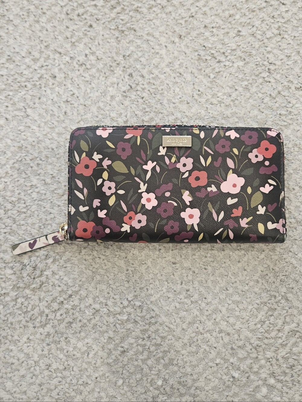 KATE SPADE New York Cameron Street Black Multi Flowers Wallet